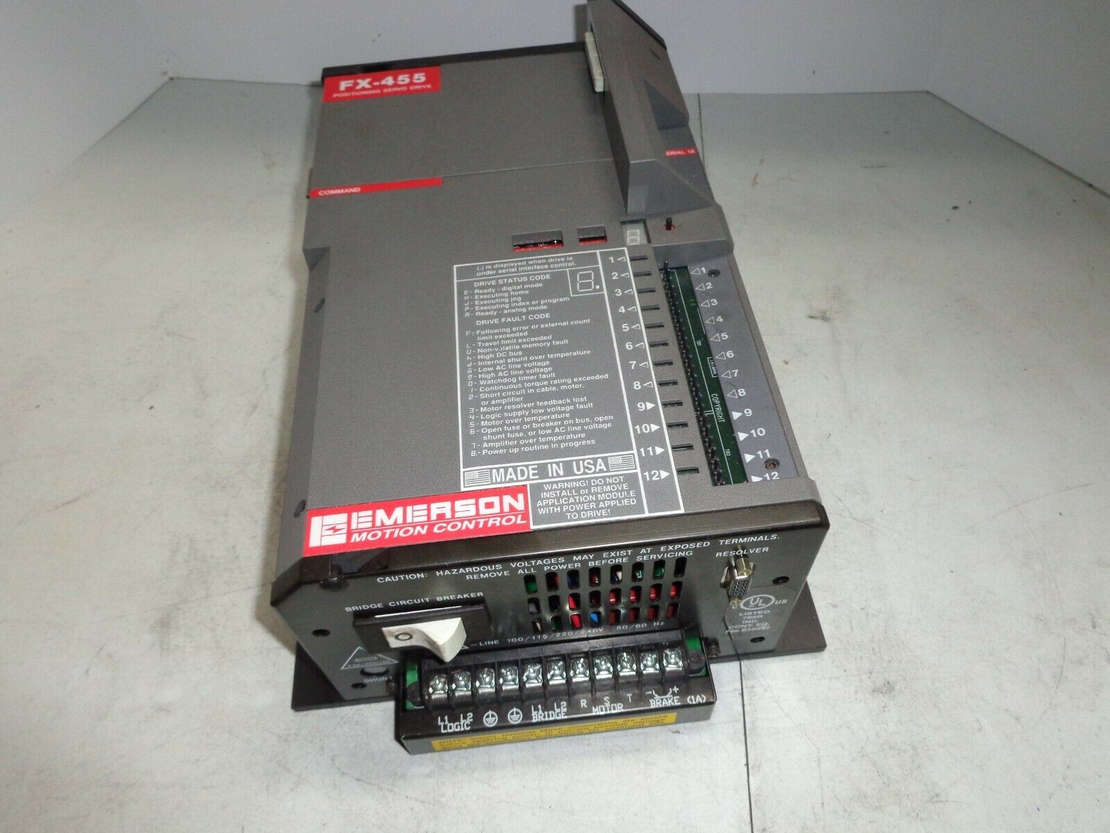 艾默生 fx-455 定位伺服驱动控制器 960134-01 新.