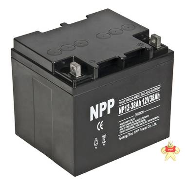 NPP耐普蓄电池 12V38AH NP12-38 ups电源专用免维护铅酸 电瓶 前程电源 