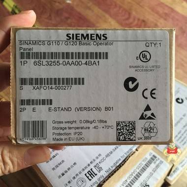 西门子变频器G110/120操作面板6SL3255-0AA00-4BA1 原装现货 