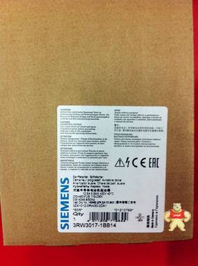 现货3RW3017-1BB14西门子5.5KW软启动3RW30171BB14特价包邮全新原装假一罚十质保一年