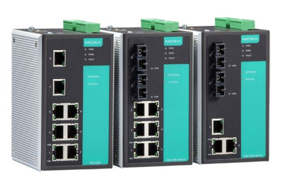 摩莎  MOXA EDS-G308-2SFP-T 8G端口全千兆非网管型以太网交换机