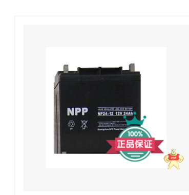 NPP耐普蓄电池NP24-12 耐普12V24AH免维护蓄电池 UPS蓄电池 