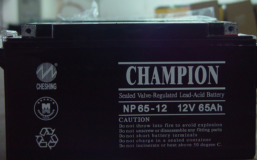 冠军蓄电池NP65-12 冠军12V65AH 免维护蓄电池 UPS电源蓄电池