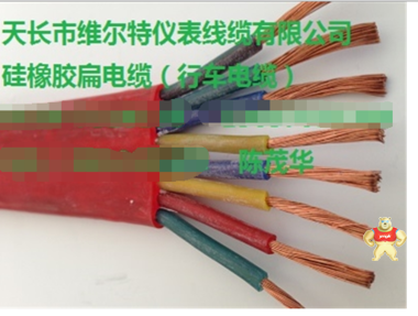 硅橡胶扁电缆（行车电缆）YGCB-8*1.0【维尔特牌电缆】 