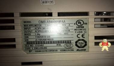安川变频器 CIMR-AB4A0018FAA 现货 也可维修 