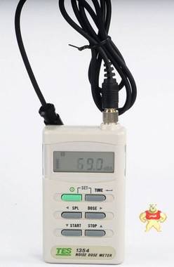 供应台湾泰仕TES-1354噪音剂量计70-140dBA准确度 ±1.5dB 