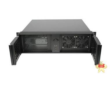 3U铝面板双开门精品短机箱K39L5专业工控服务器机箱 可装小主板普通台式电源390mm 