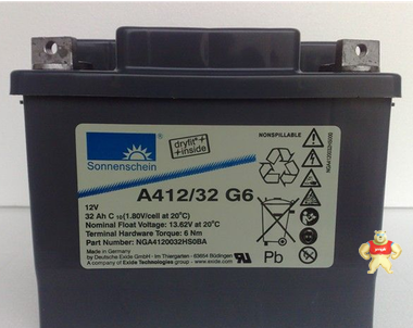 德国阳光蓄电池A412/32 G6 免维护胶体蓄电池12V32AH 灰黑两款 中国电源设备的先驱 