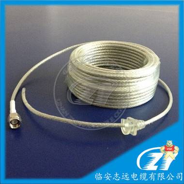 【志远电缆】 LMR100实心带铝箔镀锡铜编织射频电缆 