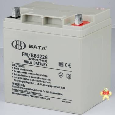 FM/BB1226T 鸿贝 蓄电池 12V26AH 电池 特价 质保三年 可耐阳光科技 