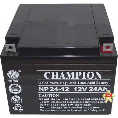 冠军蓄电池np24-12 冠军蓄电池12V24ah 冠军蓄电池12V24ah,假一赔十,原装正品,包邮