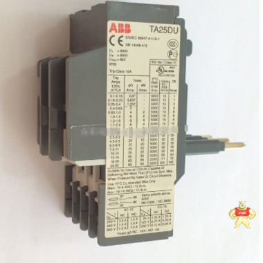 TA25DU-11M ABB热过载继电器 ABB授权代理商原装现货 ABB,热继电器,TA25DU-11M,厦门