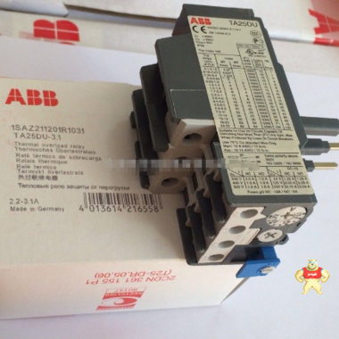TA25DU-3.1M ABB热过载继电器 ABB授权代理商原装现货 ABB,热继电器,TA25DU-3.1M,厦门