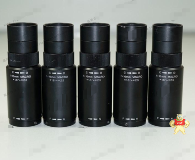 二手ø17mm 微型摄像机专用微距镜头 16mm定焦 1.6-2.5X连续变倍 