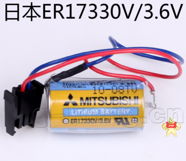 日本三菱株式会社电池A6BAT ER17330V/3.6V MR-BAT 三菱锂电池,三菱电池,A6BAT,ER17330V/3.6V