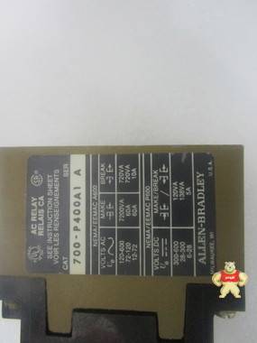 Allen-Bradley   700-P400A1    控制继电器 智能自动化工控 