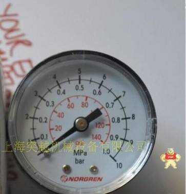 诺冠不锈钢压力表 norgren 18-013-909 压力表现货 NPT螺纹 