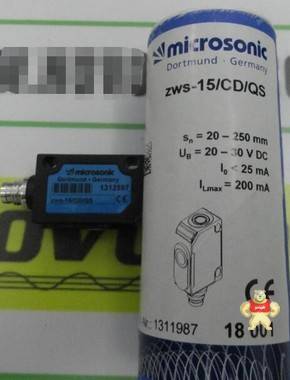 MICROSONIC傳感器ZWS-15/CD/QS 現(xiàn)貨 