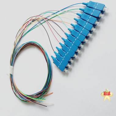 12芯束状尾纤，SC/UPC12芯电信级束状纤 