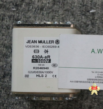 JEANMULLER熔断器R2046940,NH-SEAR1000VG2üFO/630A/1000V 