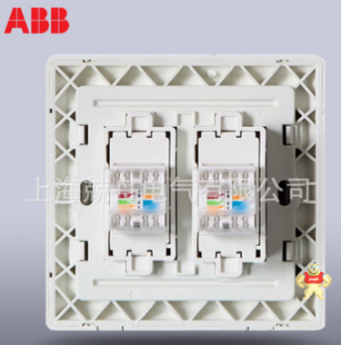 ABB开关插座 德逸系列 八芯超5类电脑插座 AE332;10072415 