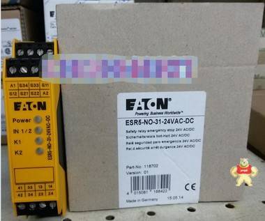 EATON MOELLER ESR5-NO-31-24VAC-DC穆勒安全继电器 
