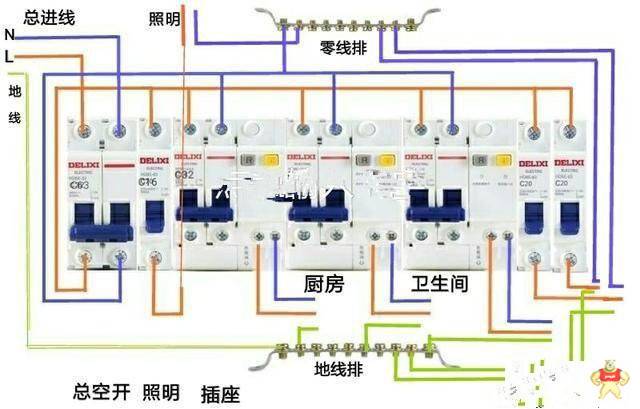 家用总闸开关示意图图片