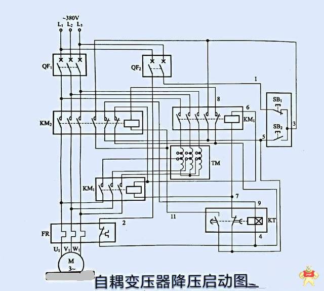 分析30kw利用自耦降壓變壓器啟動的工作原理