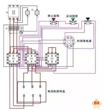 时间继电器怎么看图接线