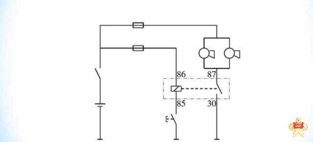 汽车蜗牛喇叭继电器怎么接