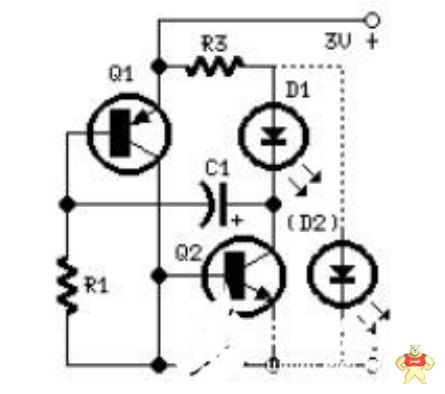 了解一下LED发光二极管闪烁电路图