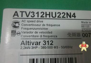 代理施耐德变频器ATV312HU22N4 2.2KW 380V 施耐德三相变频器 