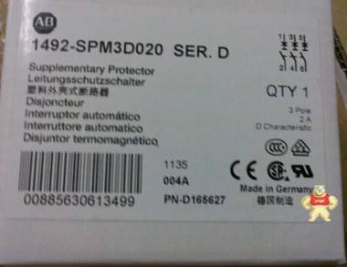 特价现货供应罗克韦尔AB 低压电器 1492-SPM3D020 1492-SP1D030 