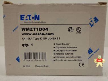Eaton WMZT1D04 Miniature Circuit Breaker 1P 4A NEW WMZT1D04
