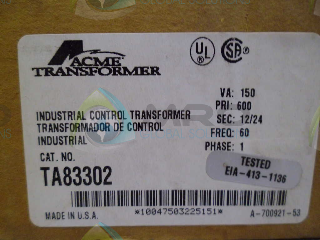 ACME TA83302 TRANSFORMER *NEW IN BOX*
