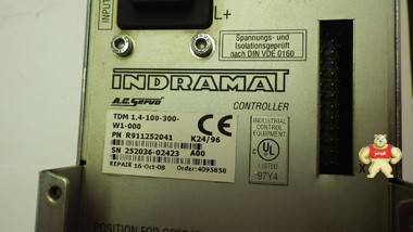 INDRAMAT TDM 1.4-100-300-W1-000 SERVO CONTROLLER 1.4-100-300-W1,INDRAMAT,PLC