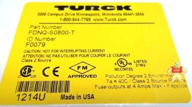 NEW TURCK FDNQ-S0800-T DEVICENET STATION FDNQ-S0800,TURCK,PLC