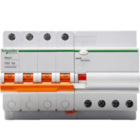 施耐德断路器4p 空气开关带漏电保护器空开开关三相四线4P10A-63A