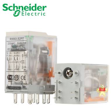 Schneider Electric/施耐德小型继电器RXM2LB2P7 AC230V RXM2LB2P7,工业元件,施耐德