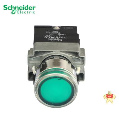 施耐德绿色带灯按钮XB2BW33M1C一常开触点22mm孔径平头带灯绿按钮 XB2BW33M1C,工业元件,施耐德