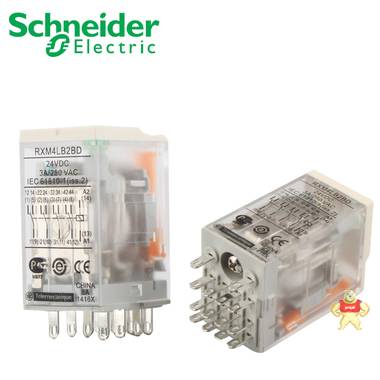 Schneider Electric/施耐德小型继电器 RXM4LB2BD DC24v14脚 RXM4LB2BD,工业元件,施耐德