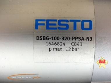 Festo DSBG-100-320-PPSA-N3 Normzylinder 1646824 C843 - ungeb DSBG-100-320-PPSA,费斯托,PLC