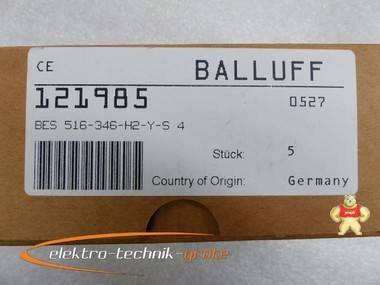 Balluff BES 516-346-H2-Y-S 4 N?herungsschalter 121985 VPE=5  516-346-H2-Y,巴鲁夫,PLC