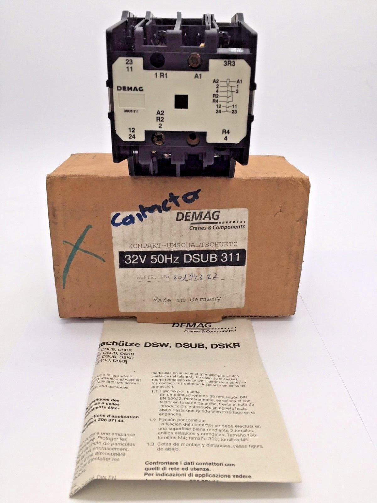 Demag Mannesmann DSUB-311 Contactor DSUB311 32V 50Hz