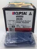 Clipsal 2025 Socket Outlet Double Twin 10A Power-Point GPO S