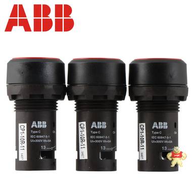 ABB 控制按钮开关普通平钮CP1-10R-11红色普通平头按钮各种规格 ABB,CP1-10R-11