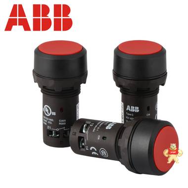 ABB 控制按钮开关普通平钮CP1-10R-11红色普通平头按钮各种规格 ABB,CP1-10R-11