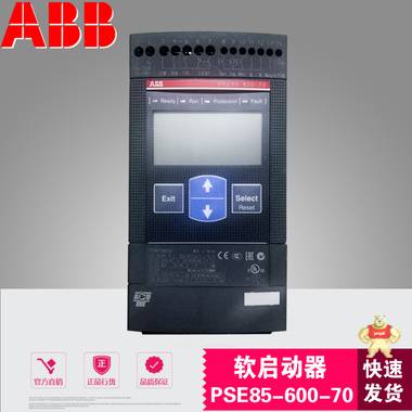 ABB软启动器PSE85-600-70带转矩控制功能 电压AC600V控制100-240V ABB,PSE85-600-70