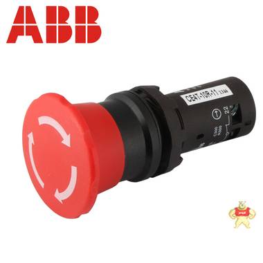 ABB急停按钮 CE4T-10R-11 40MM 蘑菇头 红色 一开一闭 原装现货 德州仪器电源专营1111 ABB,CE4T-10R-11,1133