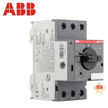 ABB电动机保护器 MS116-6.3 马达控制 断路器 原装现货4.0-6.3A ABB,MS116-6.3,ABB电动机保护器